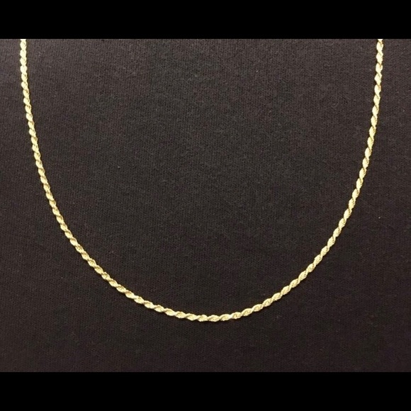 Gold Rope Chain 2mm and Medallion Jesus Pendant - Picture 4 of 11